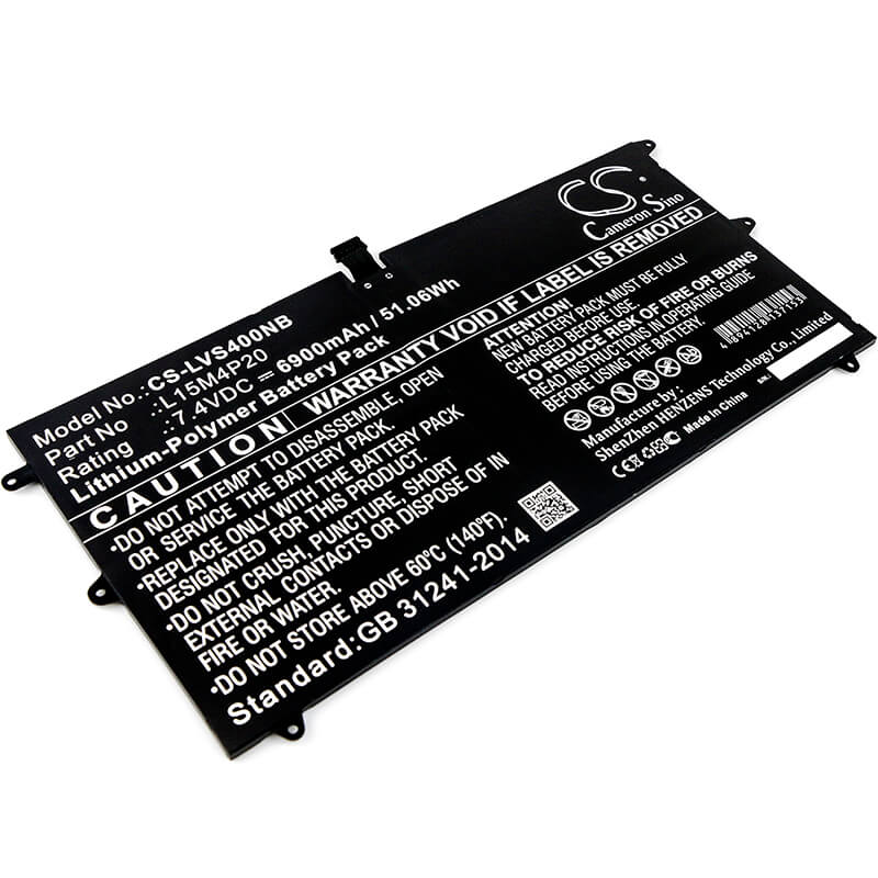 7.4V, 6900mAh, Li-Polymer Battery fits Lenovo, Yoga 4s, Yoga 900s, 51.06Wh