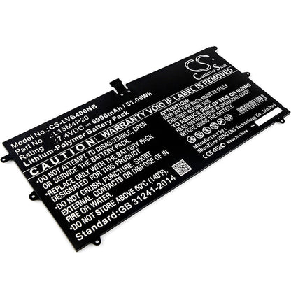 7.4V, 6900mAh, Li-Polymer Battery fits Lenovo, Yoga 4s, Yoga 900s, 51.06Wh