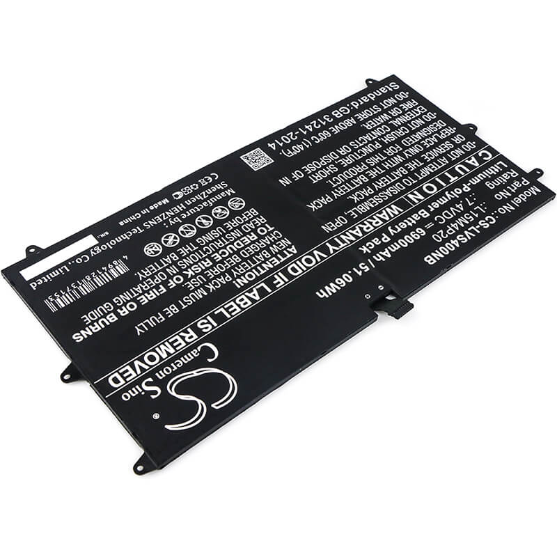 7.4V, 6900mAh, Li-Polymer Battery fits Lenovo, Yoga 4s, Yoga 900s, 51.06Wh