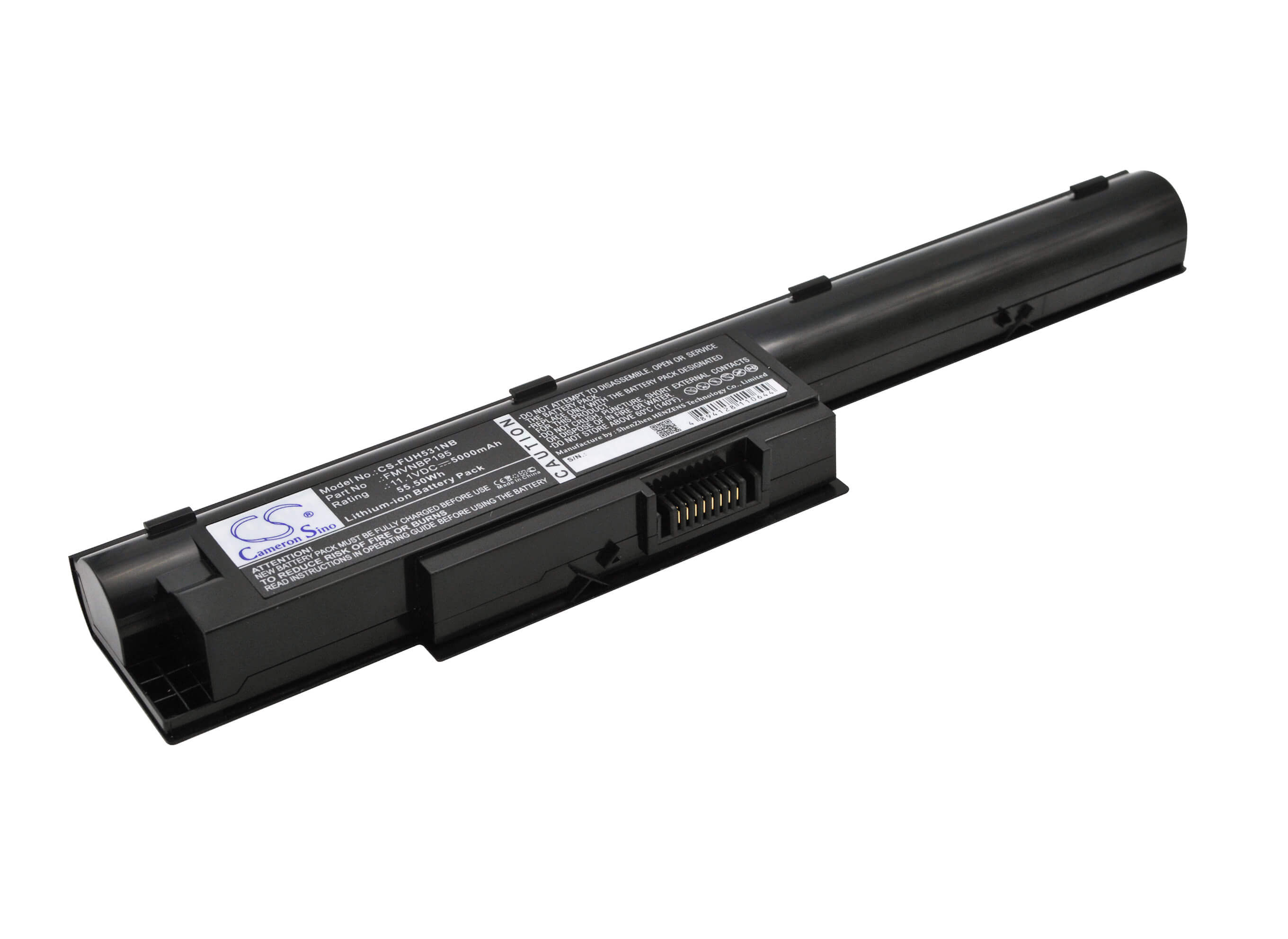 11.1V, 5000mAh, Li-ion Battery fits Fujitsu, Lifebook Bh531, Lifebook Lh531, 55.5Wh