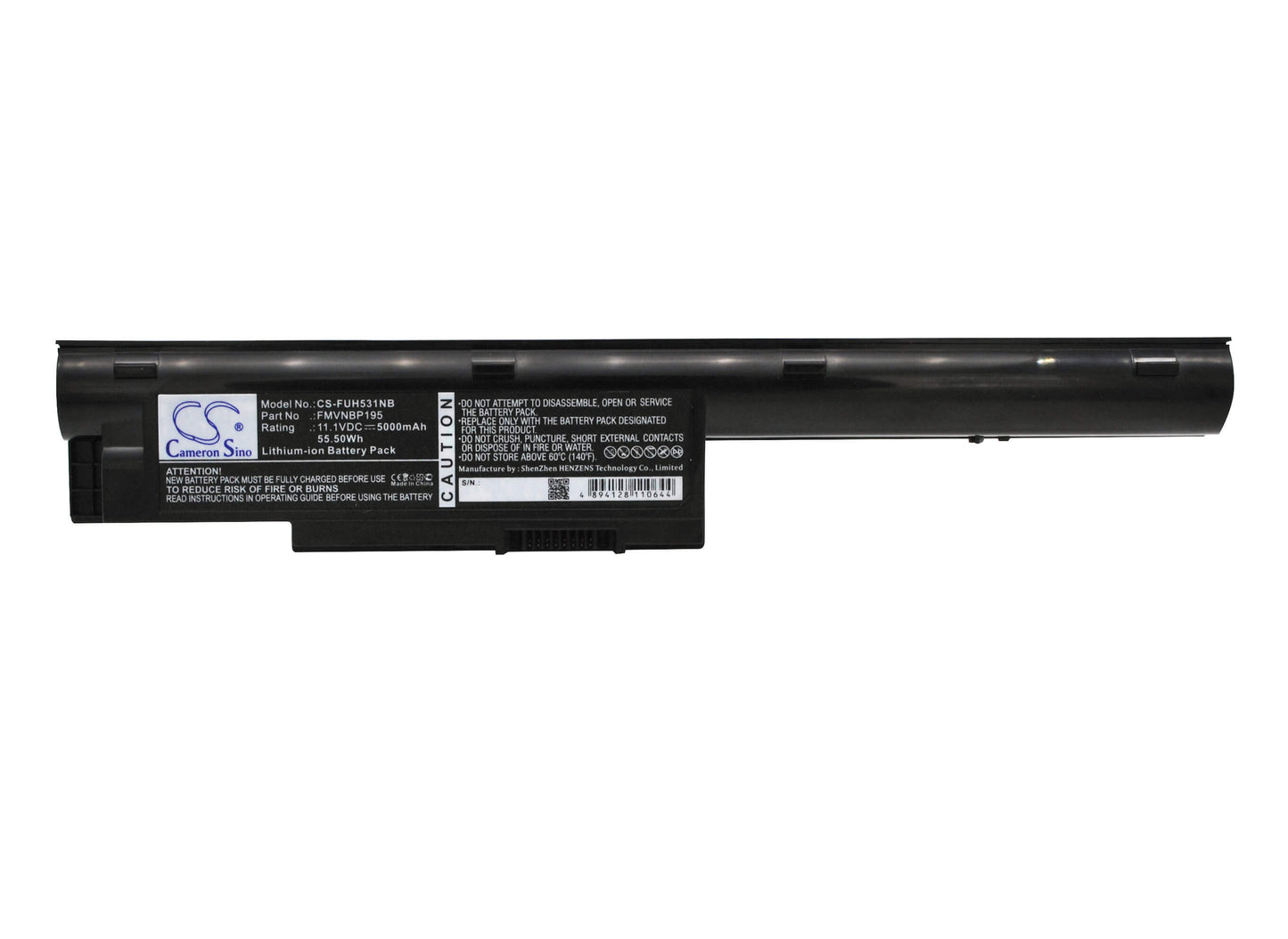 11.1V, 5000mAh, Li-ion Battery fits Fujitsu, Lifebook Bh531, Lifebook Lh531, 55.5Wh
