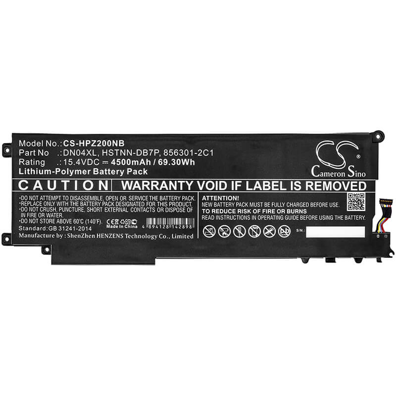 15.4V, 4500mAh, Li-Polymer Battery fits Hp, Zbook X2, Zbook X2 G4, 69.3Wh