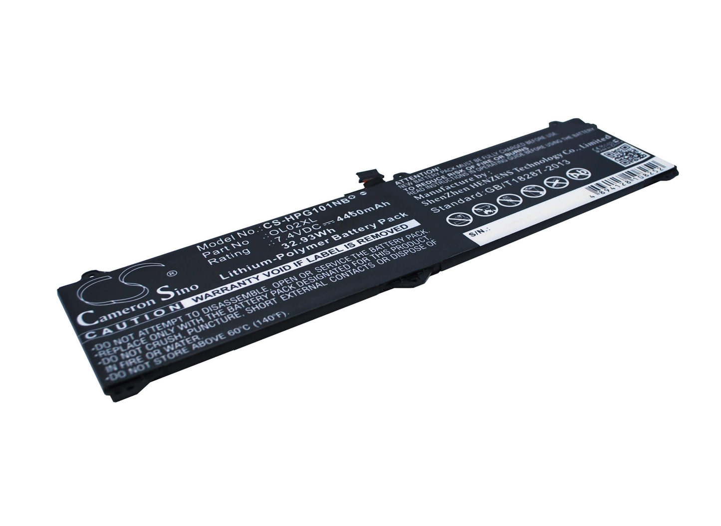 7.4V, 4450mAh, Li-Polymer Battery fits Hp, Elite X2 1011 G1, Elite X2 1011 G1(j8w02av), 32.93Wh