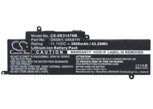 11.1V, 3900mAh, Li-Polymer Battery fits Dell, Ins13wd-3308t, Ins13wd-3508t, 43.29Wh