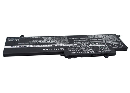 11.1V, 3900mAh, Li-Polymer Battery fits Dell, Ins13wd-3308t, Ins13wd-3508t, 43.29Wh