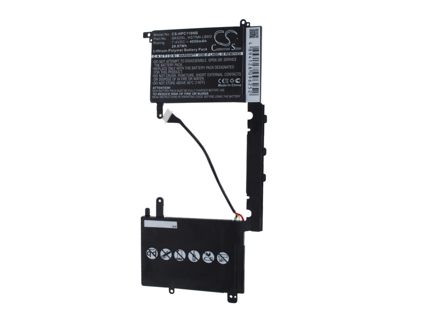 7.4V, 4050mAh, Li-Polymer Battery fits Hp, Pavilion 13-r001xx X2 Detachab, Pavilion 13-r010dx X2 Detachab, 29.97Wh