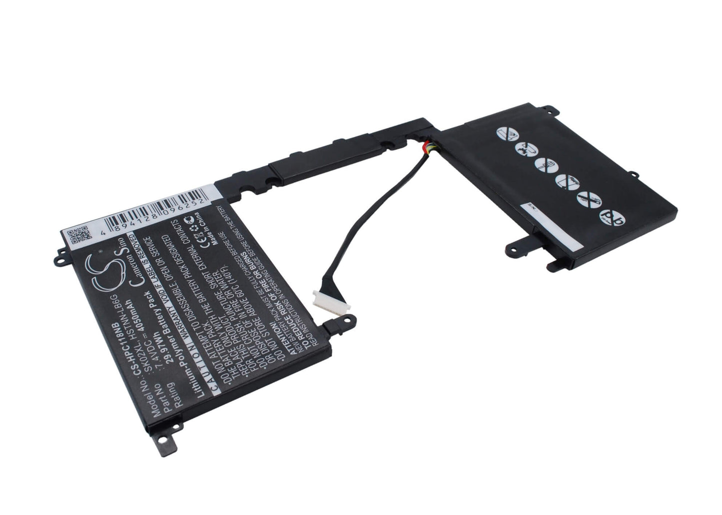 7.4V, 4050mAh, Li-Polymer Battery fits Hp, Pavilion 13-r001xx X2 Detachab, Pavilion 13-r010dx X2 Detachab, 29.97Wh