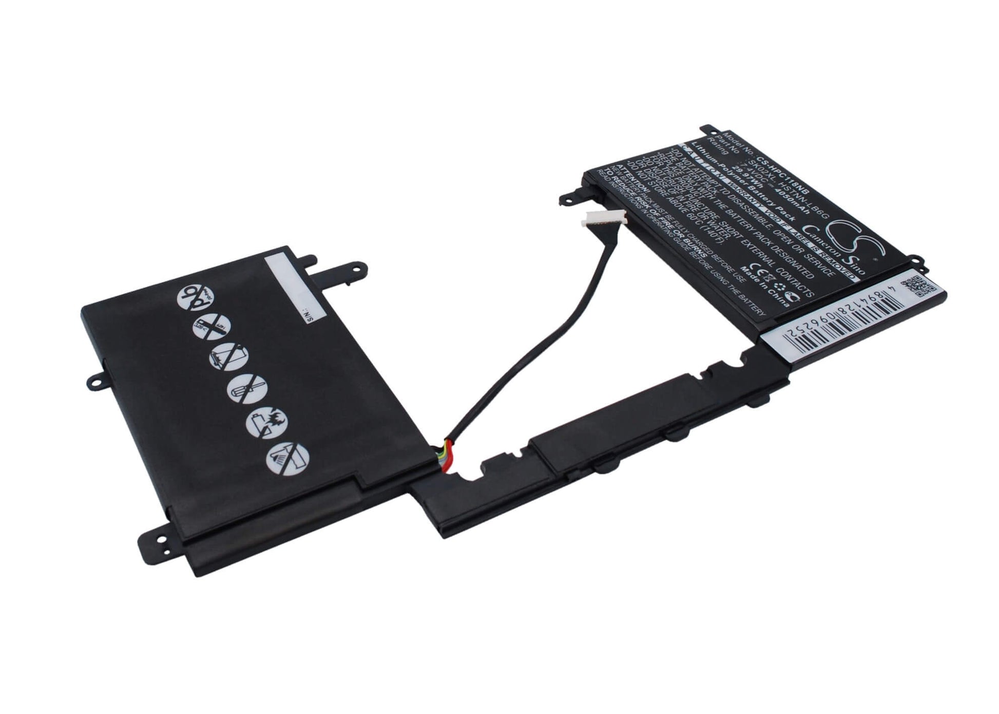 7.4V, 4050mAh, Li-Polymer Battery fits Hp, Pavilion 13-r001xx X2 Detachab, Pavilion 13-r010dx X2 Detachab, 29.97Wh