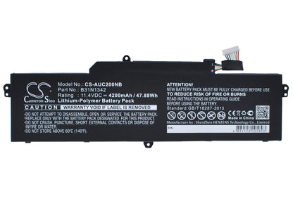 11.4V, 4200mAh, Li-Polymer Battery fits Asus, C200ma-ds01, C200ma-kx003, 47.88Wh