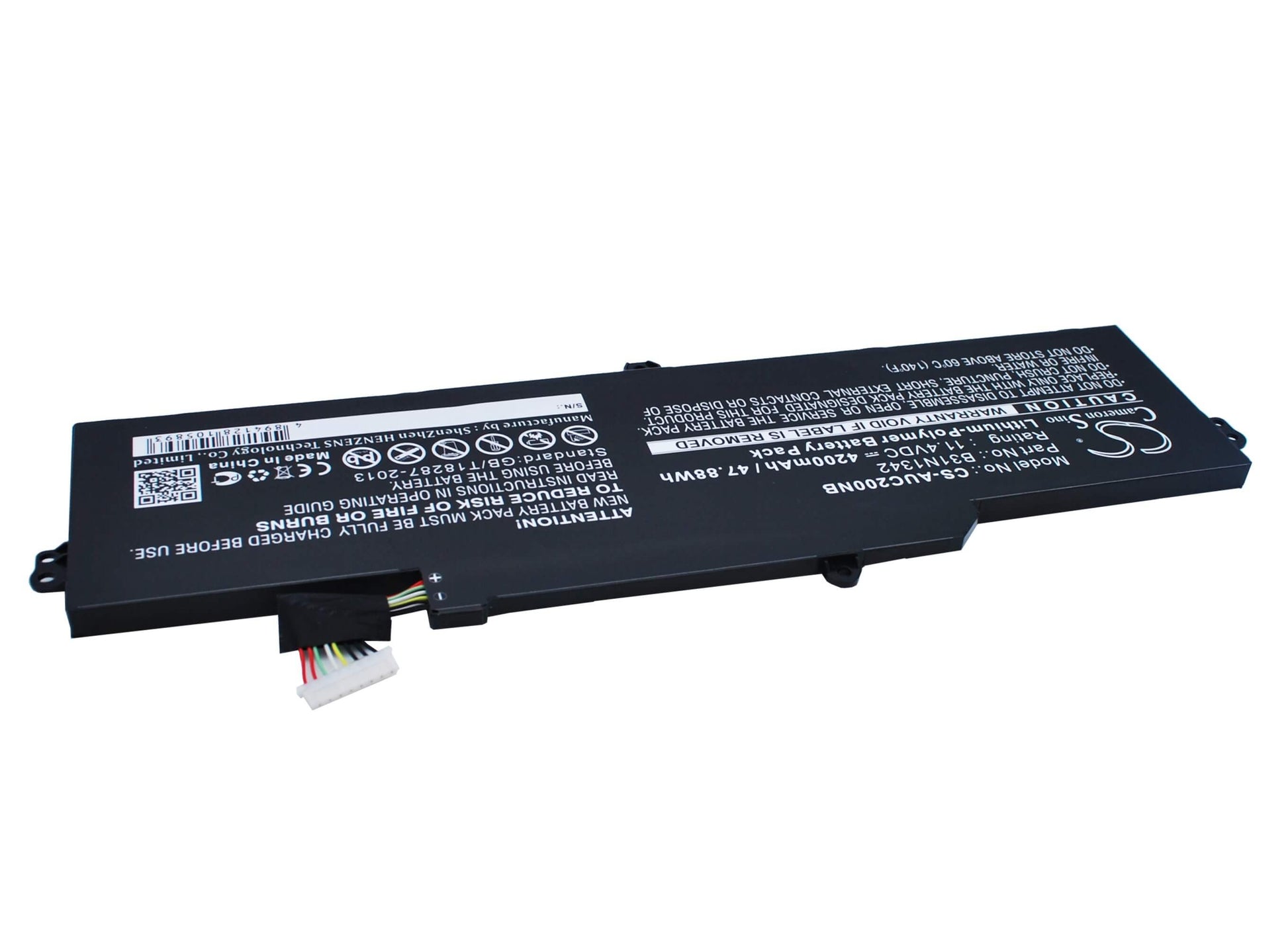 11.4V, 4200mAh, Li-Polymer Battery fits Asus, C200ma-ds01, C200ma-kx003, 47.88Wh