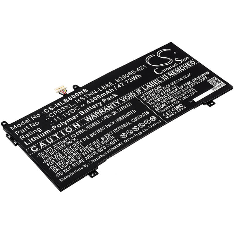 11.1V, 4300mAh, Li-Polymer Battery fits Hp, Spectre 13-ae006no X360, Spectre X360 13 Convertible, 47.73Wh