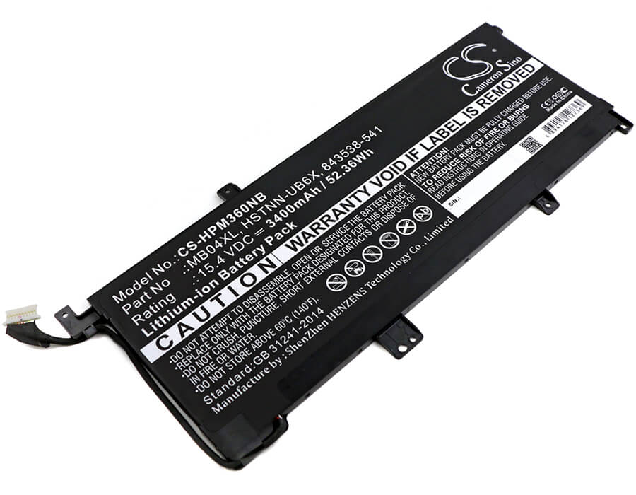 15.4V, 3400mAh, Li-ion Battery fits Hp, Envy 15-aq004ur X360, Envy X360 15-aq000, 52.36Wh