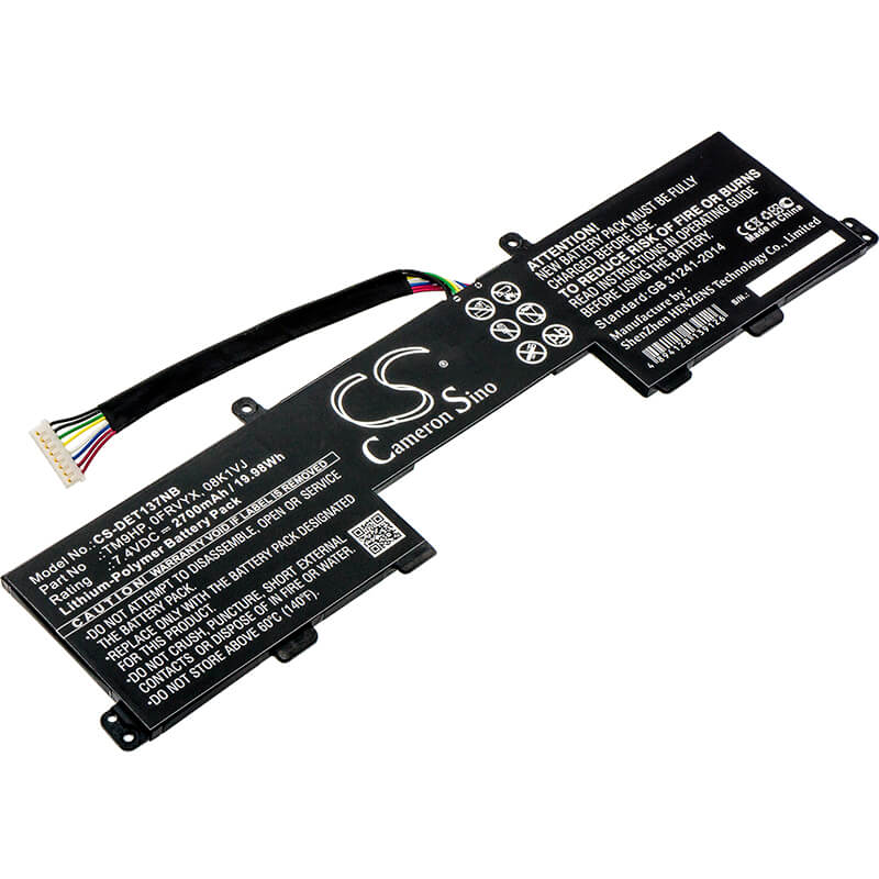 7.4V, 2700mAh, Li-Polymer Battery fits Dell, Latitude 13 7350, 19.98Wh
