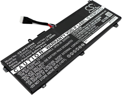 15.2V, 3400mAh, Li-Polymer Battery fits Hp, Zbook Studio G3, Zbook Studio G3(1rr32ea), 51.68Wh