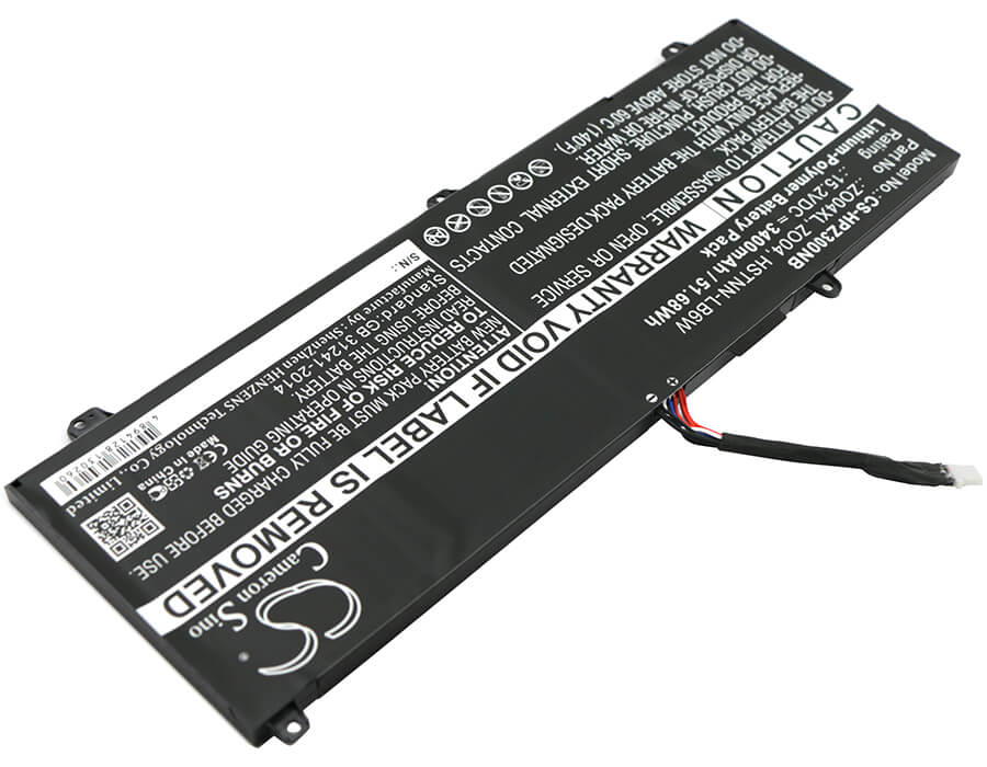 15.2V, 3400mAh, Li-Polymer Battery fits Hp, Zbook Studio G3, Zbook Studio G3(1rr32ea), 51.68Wh