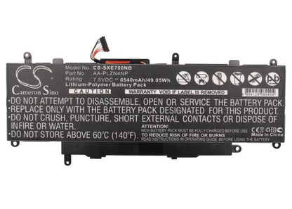 7.5V, 6540mAh, Li-Polymer Battery fits Samsung, Ativ Pro, Cs-sxe700nb, 49.05Wh