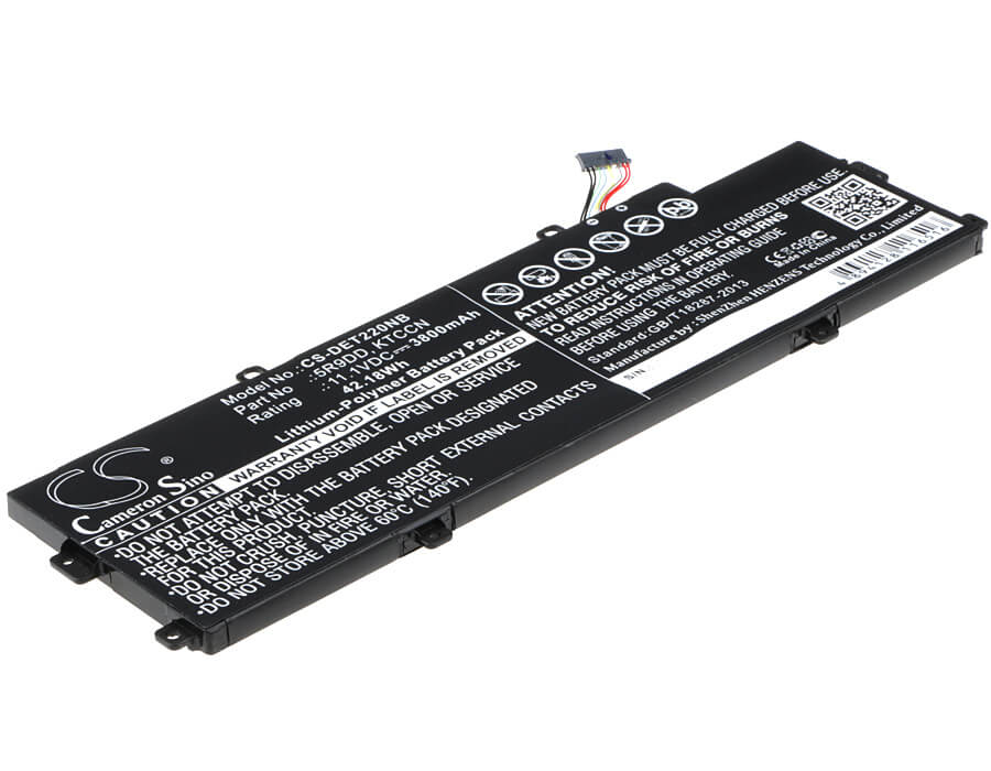 11.1V, 3800mAh, Li-Polymer Battery fits Dell, Chromebook 11, Chromebook 11 (3120), 42.18Wh