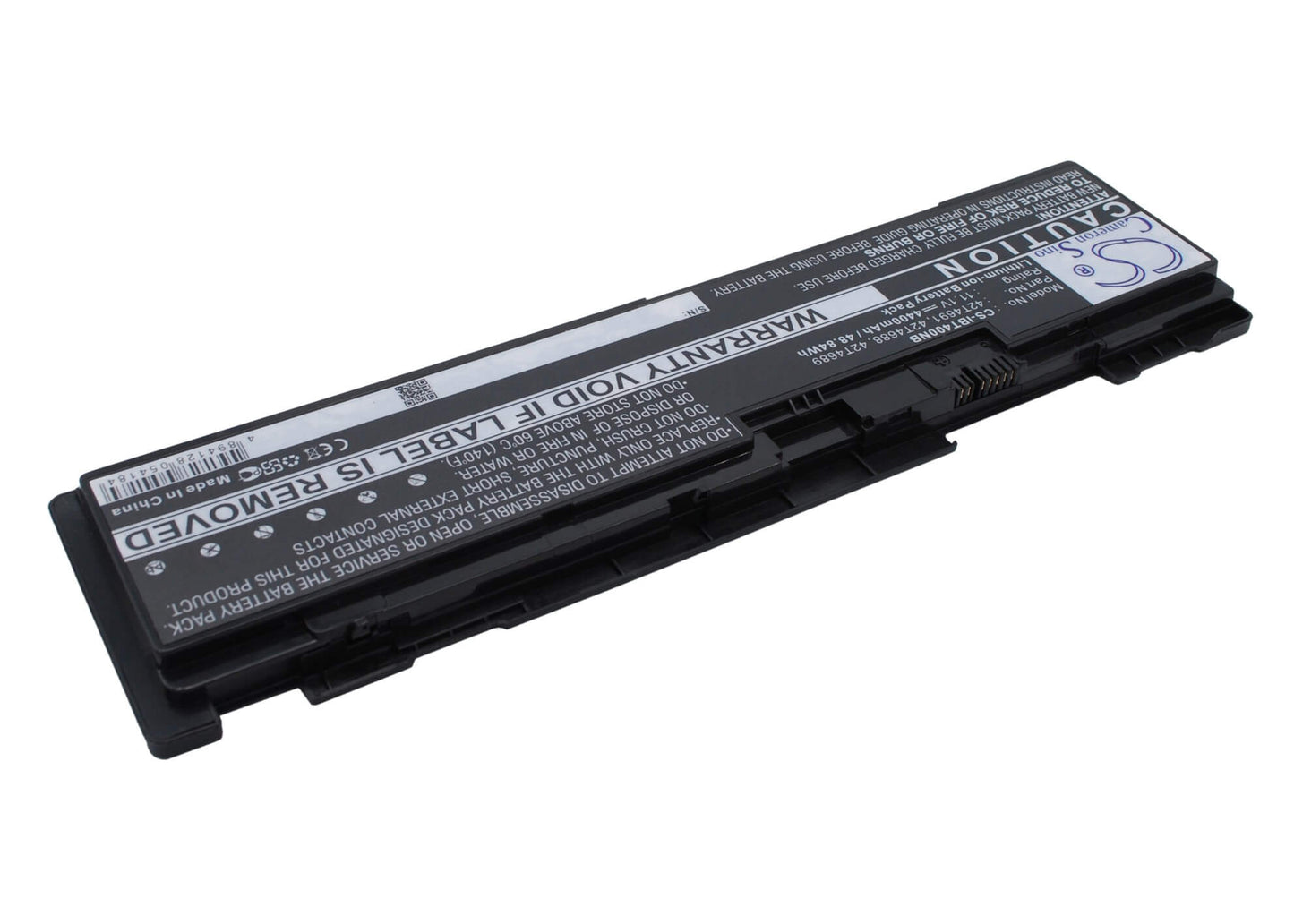11.1V, 4400mAh, Li-ion Battery fits Lenovo, Thinkpad T400s, Thinkpad T400s 2801, 48.84Wh