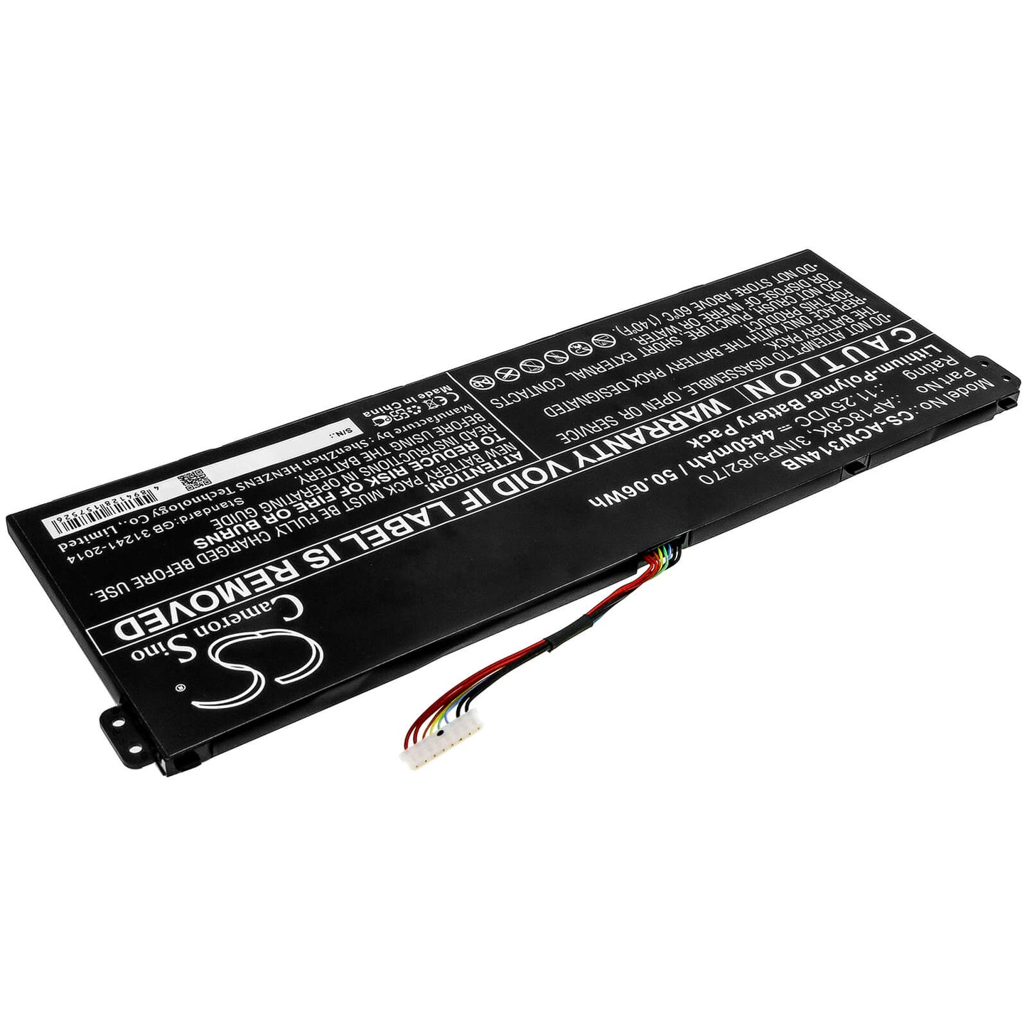 11.25V, 4450mAh, Li-Polymer Battery fits Acer, Aspire 5 A514-52-58u3, Chromebook 314 C933, 50.0625Wh