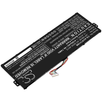 11.4V, 4100mAh, Li-Polymer Battery fits Acer, Chromebook 311 C721 R721t, Chromebook Spin 311 R721t, 46.74Wh
