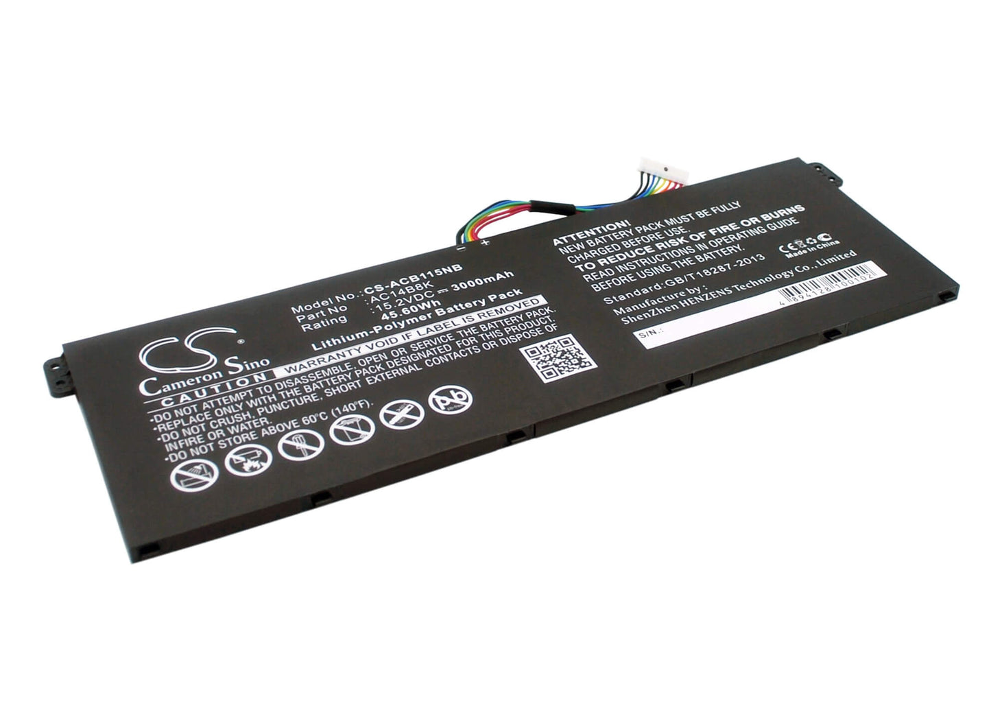 15.2V, 3000mAh, Li-Polymer Battery fits Acer, A515-41g-11tw, A515-51g-50jj, 45.6Wh