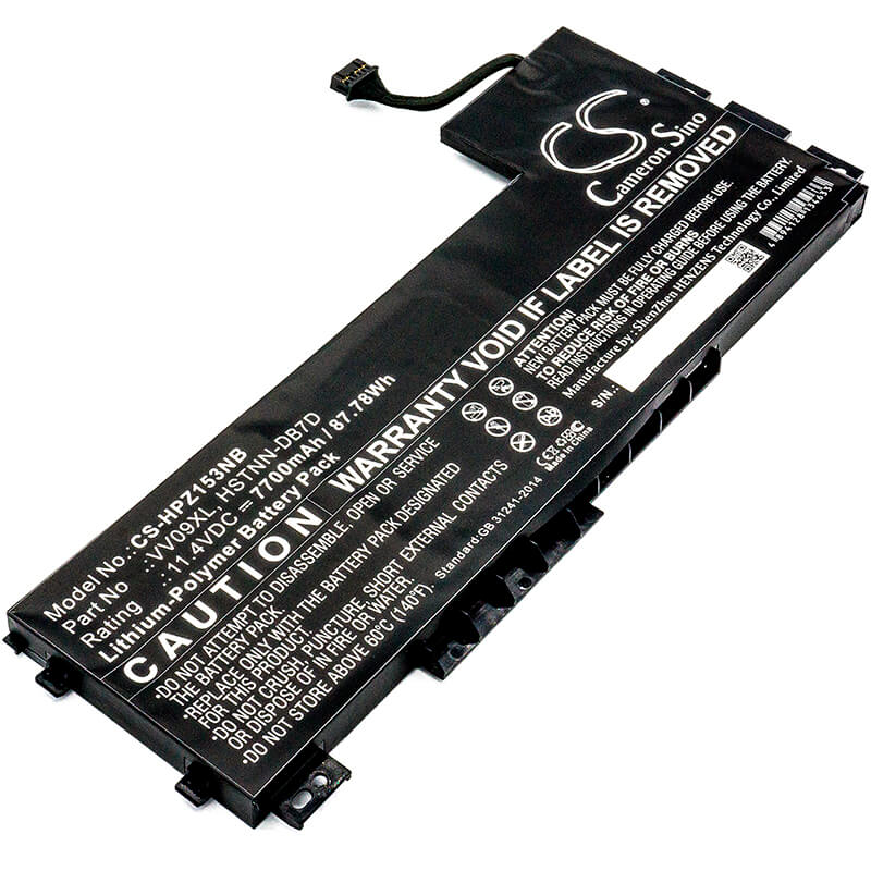 11.4V, 7700mAh, Li-Polymer Battery fits Hp, Zbook 15 G3, Zbook 15 G3 (t7v50ea), 87.78Wh