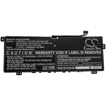 7.72V, 6500mAh, Li-Polymer Battery fits Lenovo, Yoga C740 14, Yoga C740-14iml, 50.18Wh