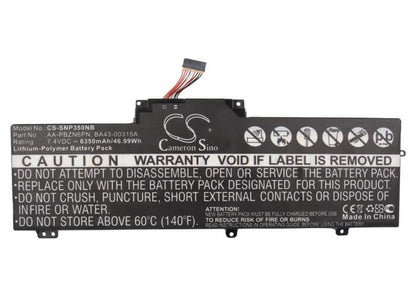 7.4V, 6350mAh, Li-Polymer Battery fits Samsung, Np350u2a, Np350u2b, 46.99Wh