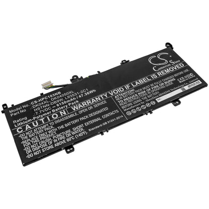 7.7V, 6150mAh, Li-Polymer Battery fits Hp, Chromebook X360 13c, Elite C1030, 47.355Wh