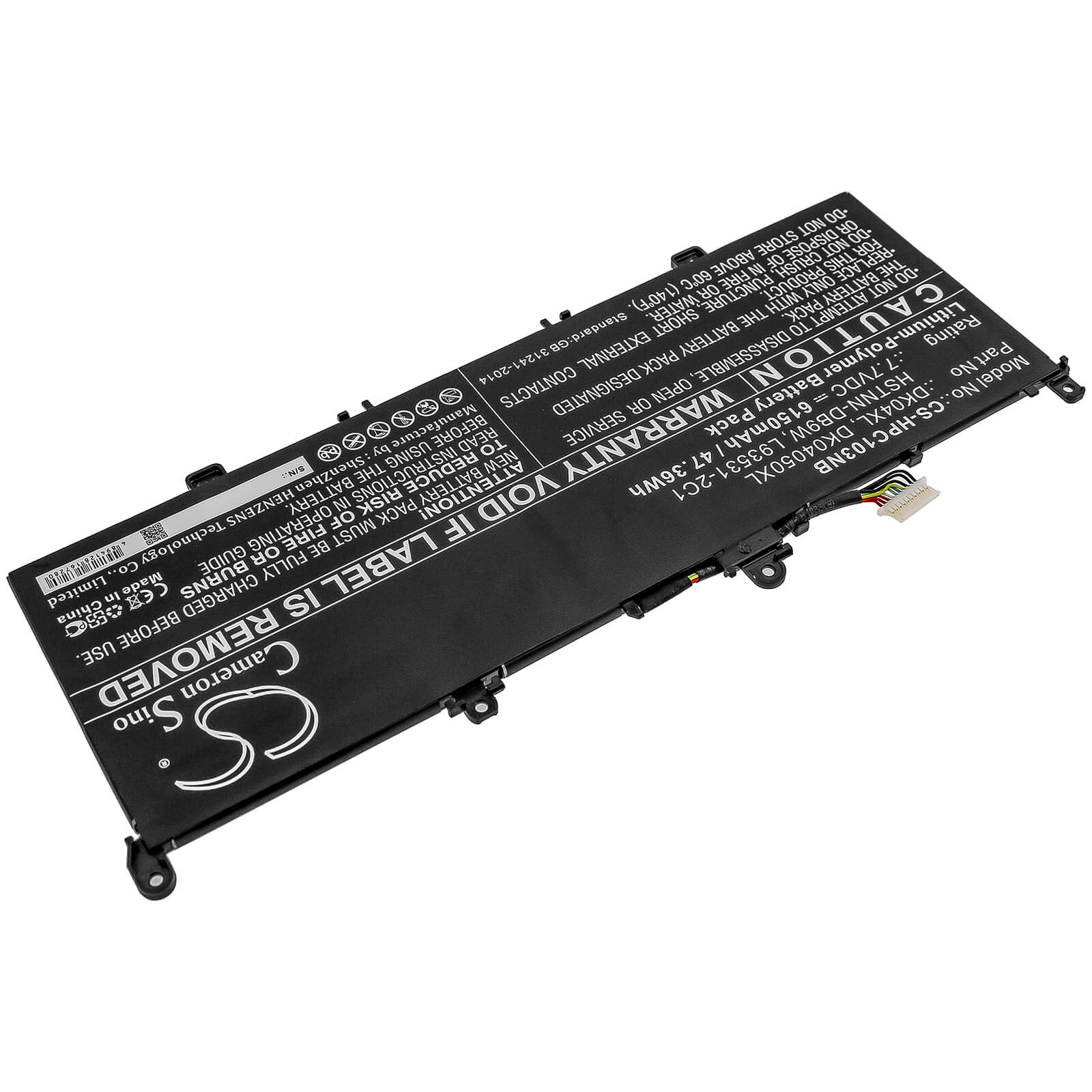 7.7V, 6150mAh, Li-Polymer Battery fits Hp, Chromebook X360 13c, Elite C1030, 47.355Wh