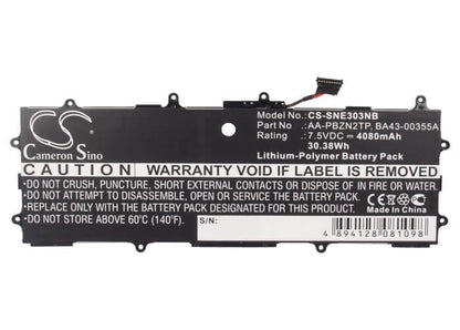 7.5V, 4080mAh, Li-Polymer Battery fits Samsung, 303c, 905s3g, 30.6Wh