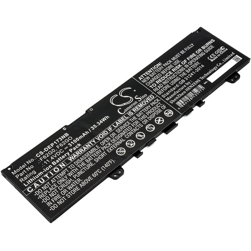 11.4V, 3100mAh, Li-ion Battery fits Dell, Ins 13-5370-d1305p, Ins 13-5370-d1505s, 35.34Wh
