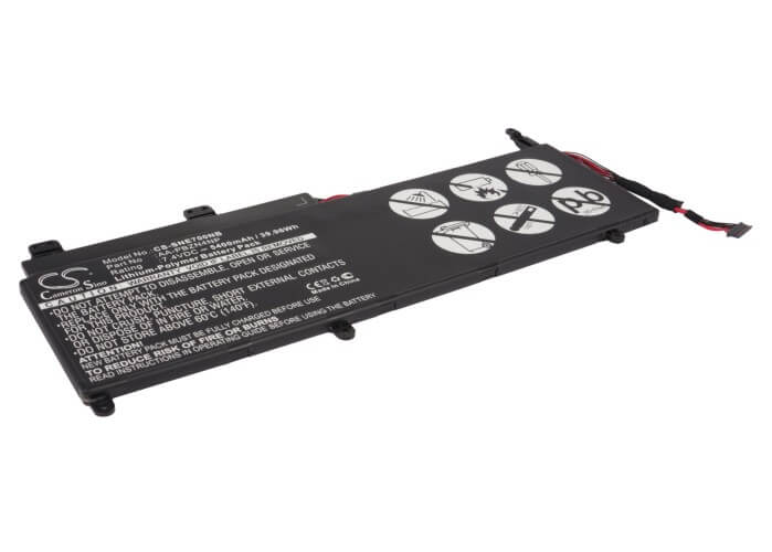 7.4V, 5400mAh, Li-Polymer Battery fits Samsung, 700t, Series 7, 39.96Wh