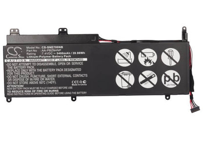 7.4V, 5400mAh, Li-Polymer Battery fits Samsung, 700t, Series 7, 39.96Wh