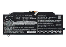 14.4V, 3850mAh, Li-Polymer Battery fits Toshiba, Satellite P55w, Satellite P55w-b, 55.44Wh
