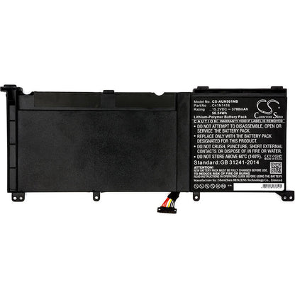 15.2V, 3700mAh, Li-Polymer Battery fits Asus, G501, G601j, 56.24Wh