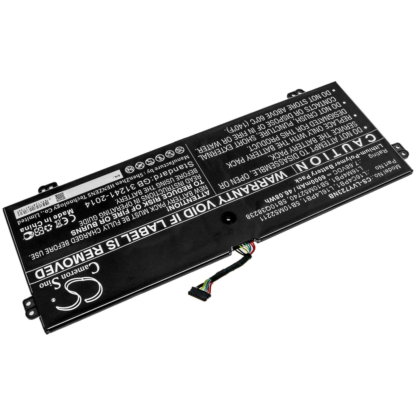 7.68V, 6000mAh, Li-Polymer Battery fits Lenovo, Yg 720-13ikb 80x6006pau, Yg 720-13ikb I5 8g 128g 10h 80, 46.08Wh