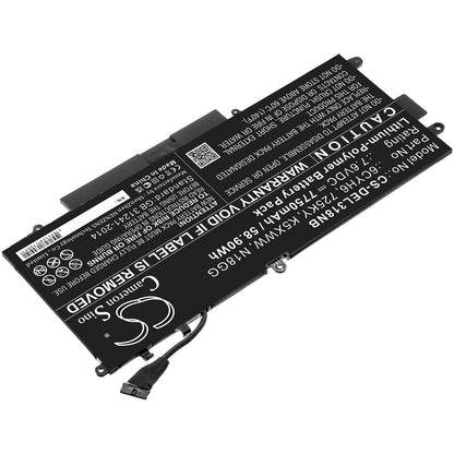7.6V, 7750mAh, Li-Polymer Battery fits Dell, Latitude 12 5289, Latitude 5289, 58.9Wh