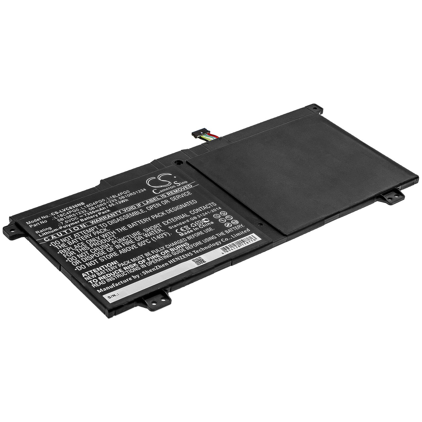 7.5V, 7350mAh, Li-Polymer Battery fits Lenovo, Chromebook C340-15, Yoga Chromebook C630, 55.125Wh