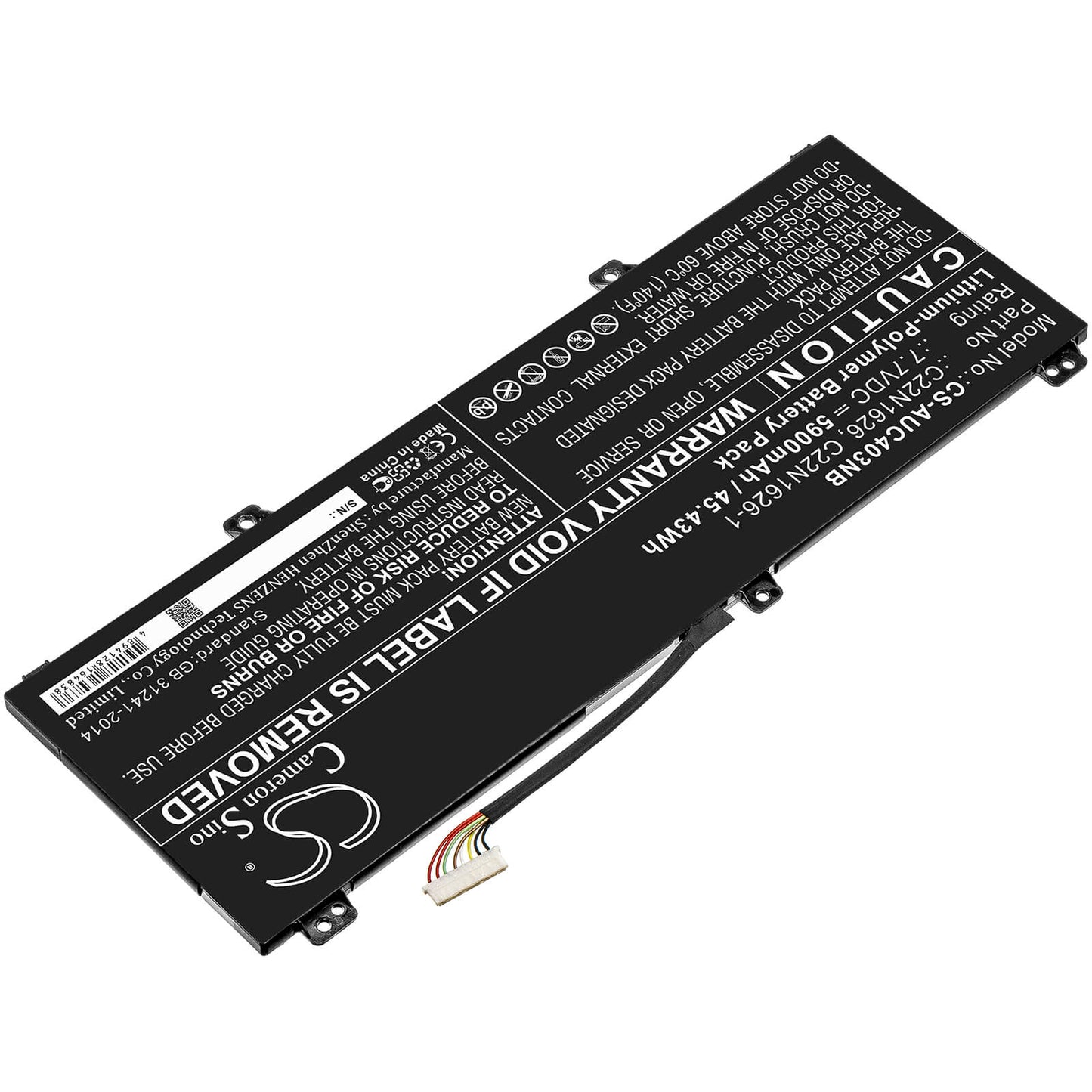 7.7V, 5900mAh, Li-Polymer Battery fits Asus, C213na, C403na, 45.43Wh
