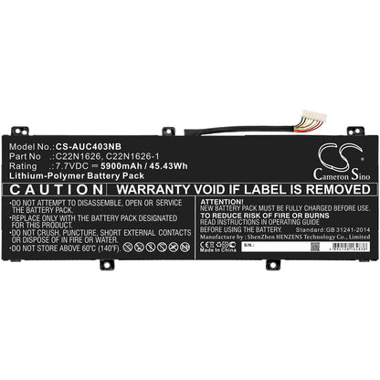 7.7V, 5900mAh, Li-Polymer Battery fits Asus, C213na, C403na, 45.43Wh