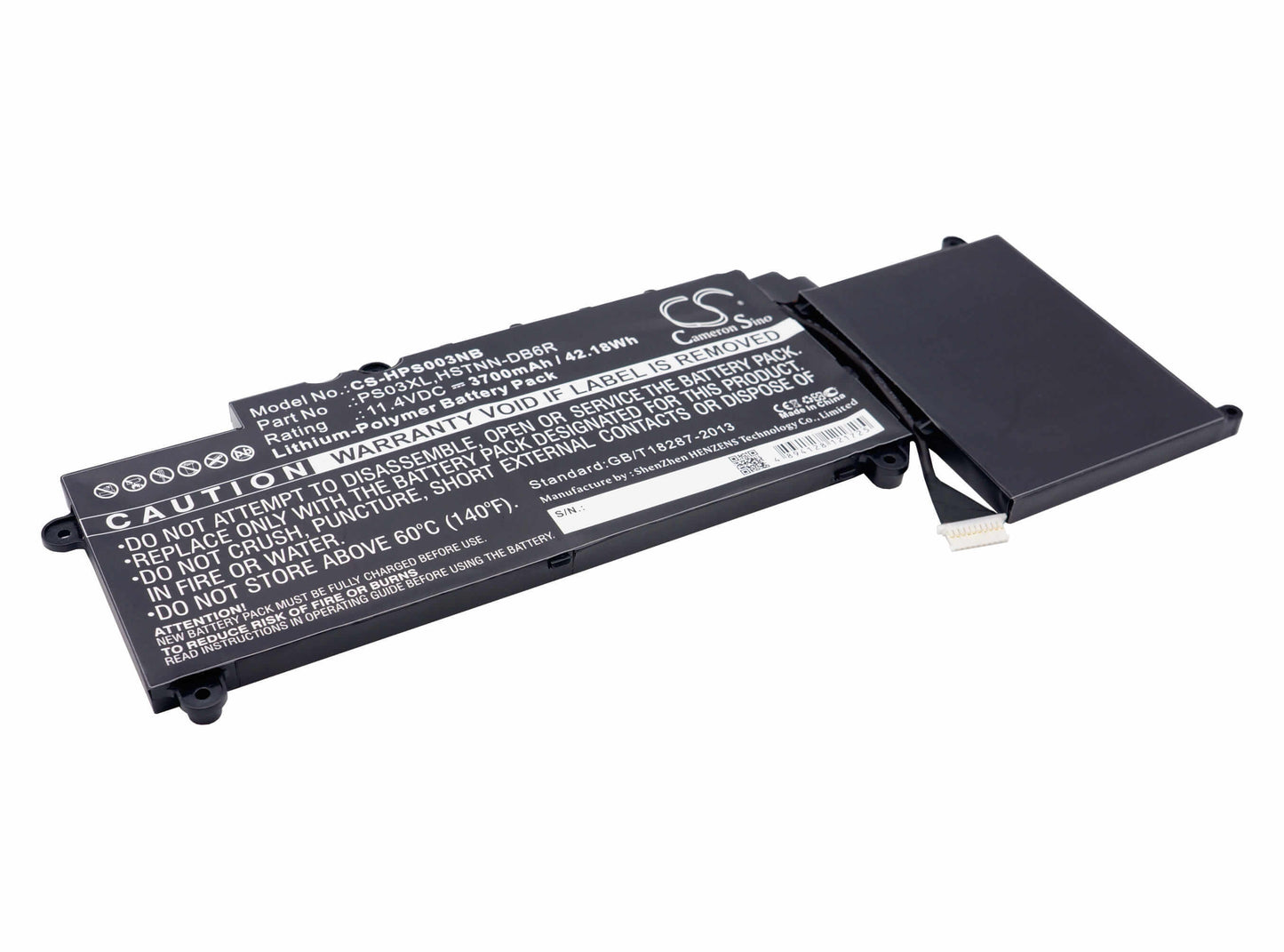 11.4V, 3700mAh, Li-Polymer Battery fits Hp, Pavilion X360, Pavilion X360 310, 42.18Wh