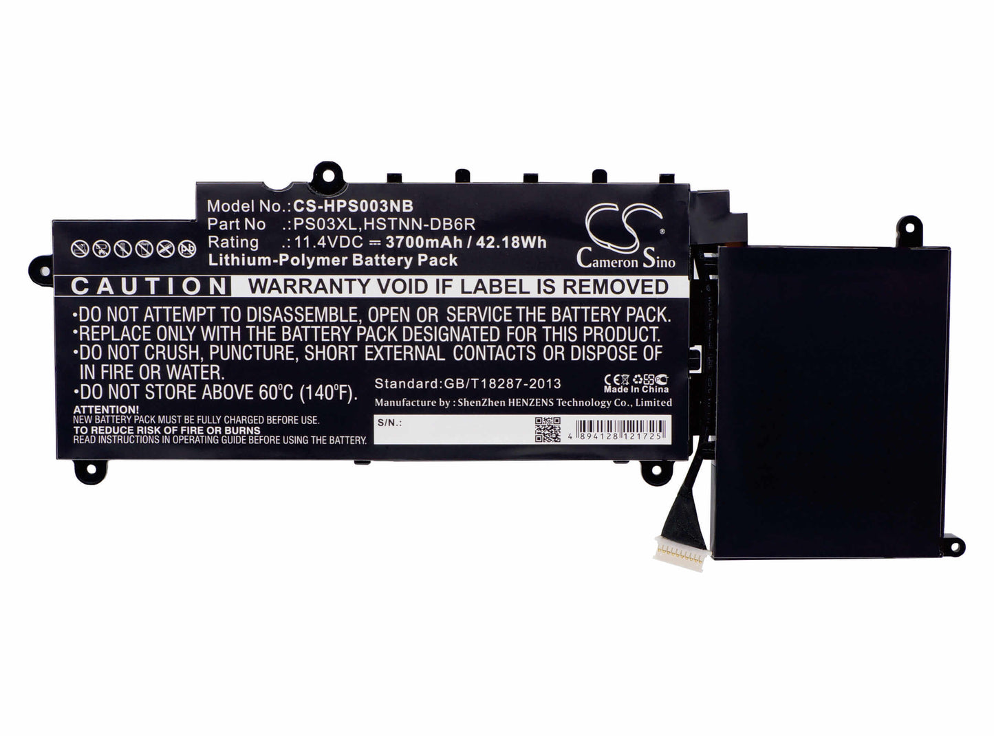 11.4V, 3700mAh, Li-Polymer Battery fits Hp, Pavilion X360, Pavilion X360 310, 42.18Wh