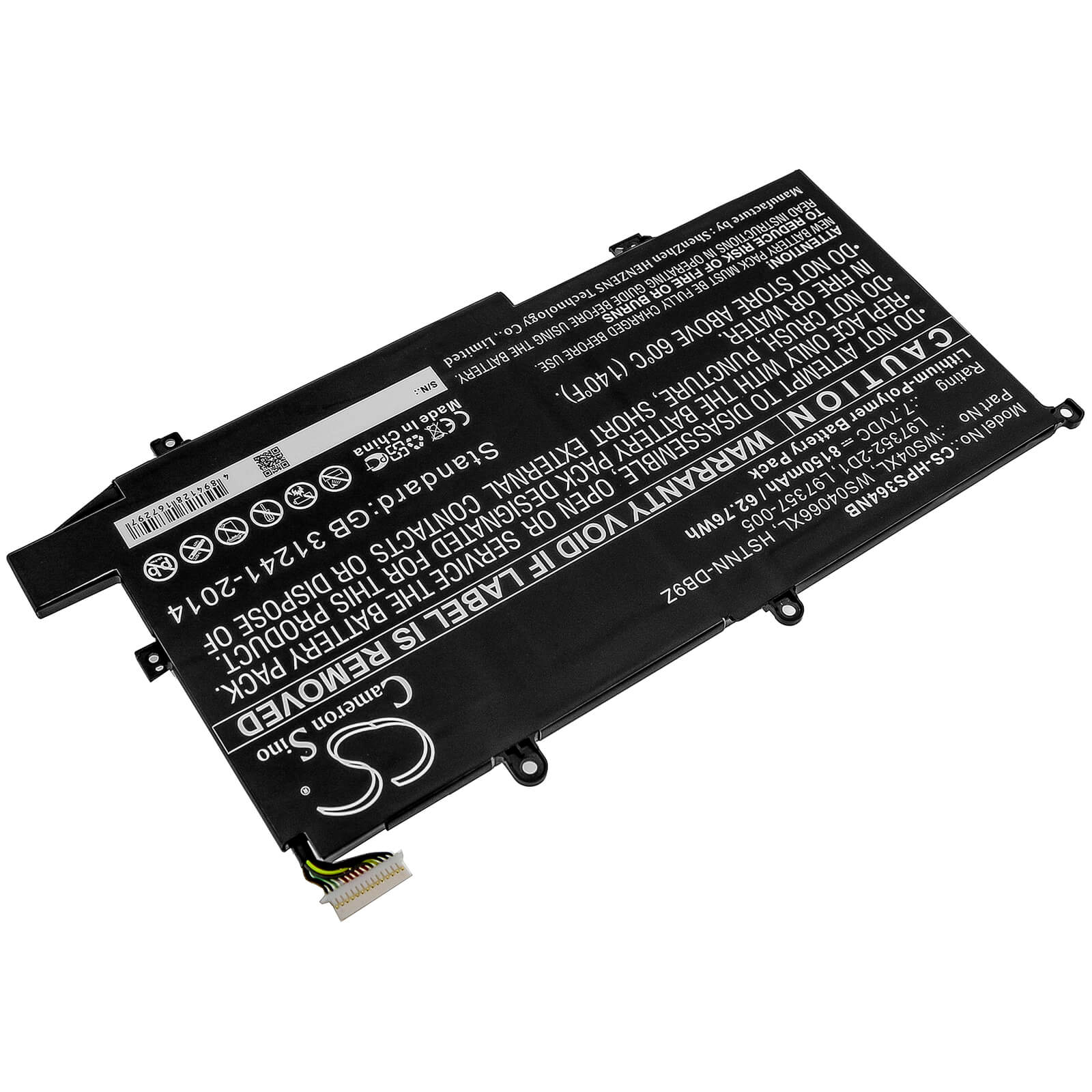 7.7V, 8150mAh, Li-Polymer Battery fits Hp, Spectre X360 14-ea0002ni, Spectre X360 14-ea0002nx, 62.755Wh