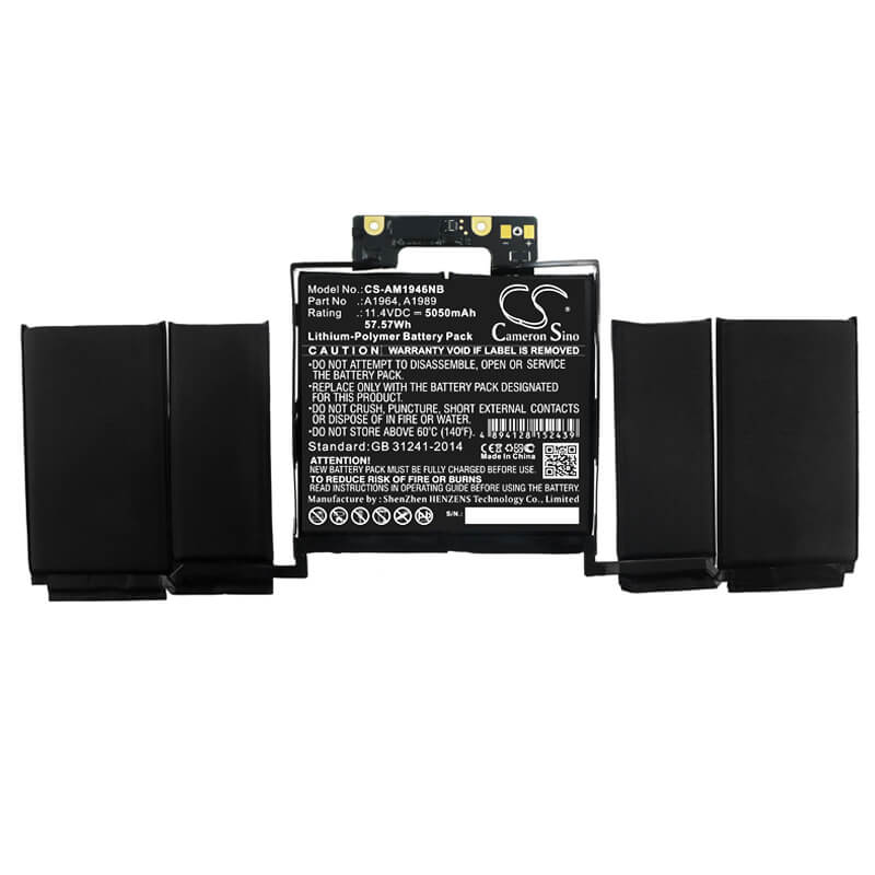 11.4V, 5050mAh, Li-Polymer Battery fits Apple, Macbook Pro 2.3 Ghz Core I5(i5, Macbook Pro 2.7 Ghz Core I7(i7, 57.57Wh