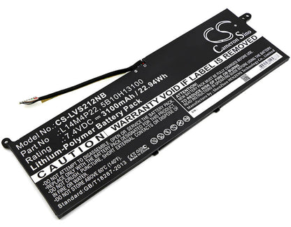 7.4V, 3100mAh, Li-Polymer Battery fits Lenovo, Ideapad S21e-20, Ideapad S21e-20 80m4, 22.94Wh