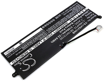 7.4V, 3100mAh, Li-Polymer Battery fits Lenovo, Ideapad S21e-20, Ideapad S21e-20 80m4, 22.94Wh