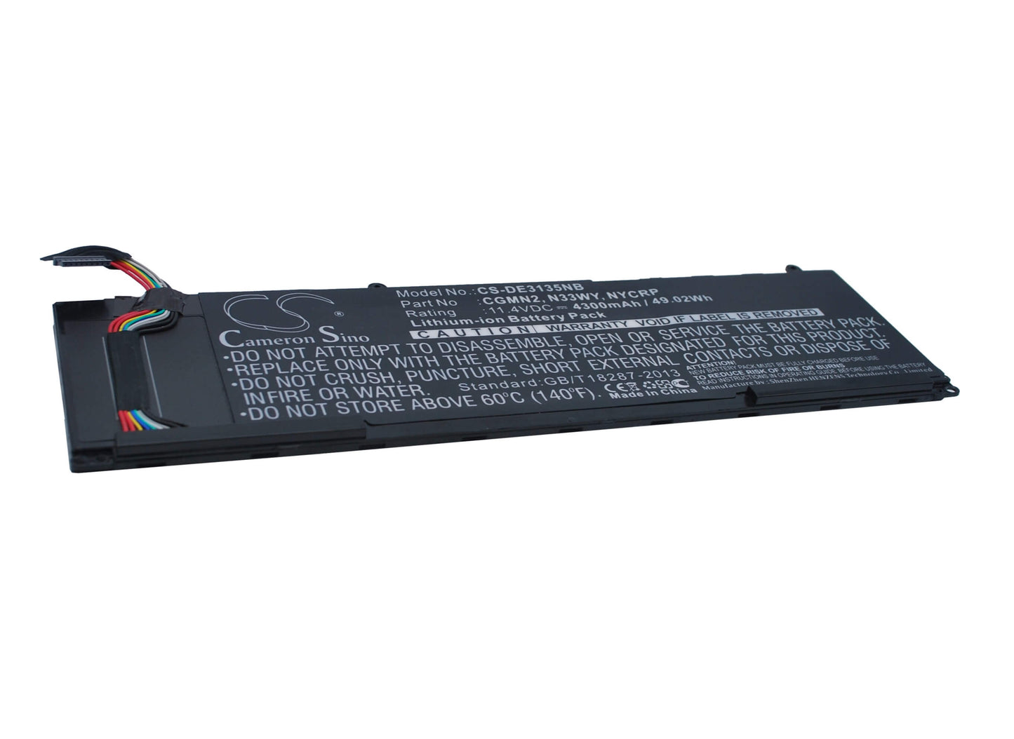 11.4V, 4300mAh, Li-ion Battery fits Dell, Inspiron 11 3000, Inspiron 11 3135, 49.02Wh