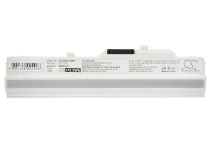 White, 11.1V, 6600mAh, Li-ion Battery fits Advent, 4211, 4212, 73.26Wh