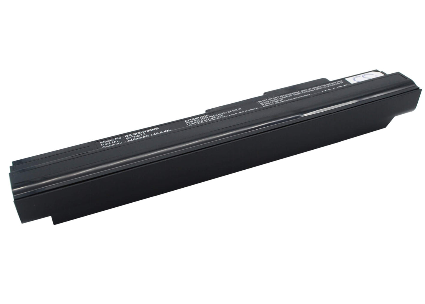 Black, 11.1V, 4400mAh, Li-ion Battery fits Datron, U100, 48.84Wh